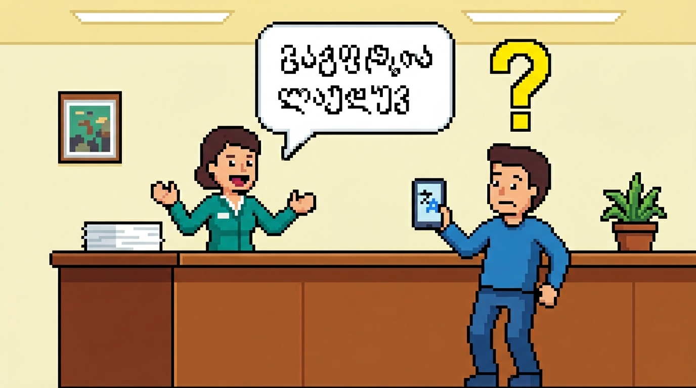 Языковой барьер в грузинском банке